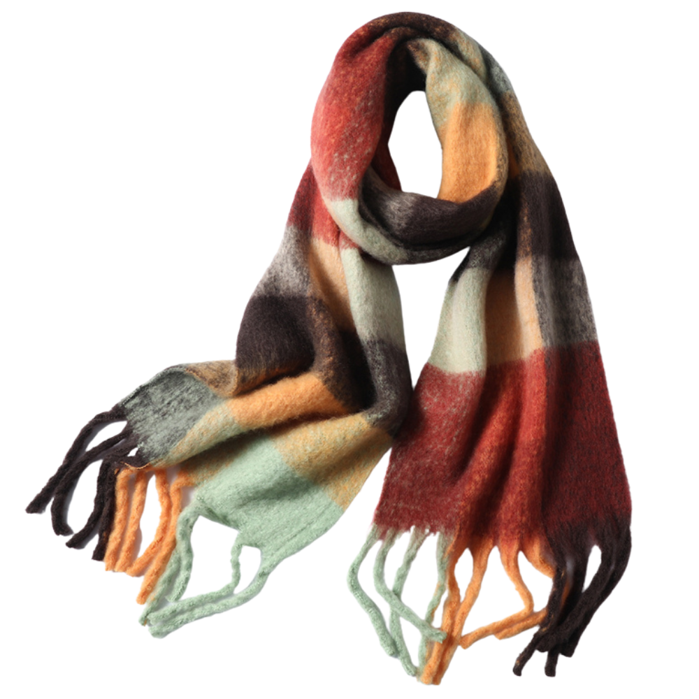 Rutete vinterskjerf for kvinner