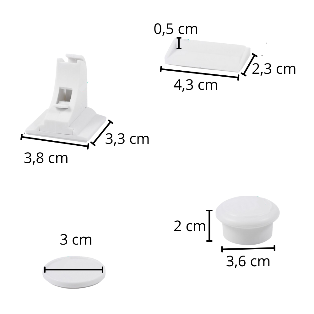 Pakke med 4 magnetiske skaplåser for barn - Ozerty