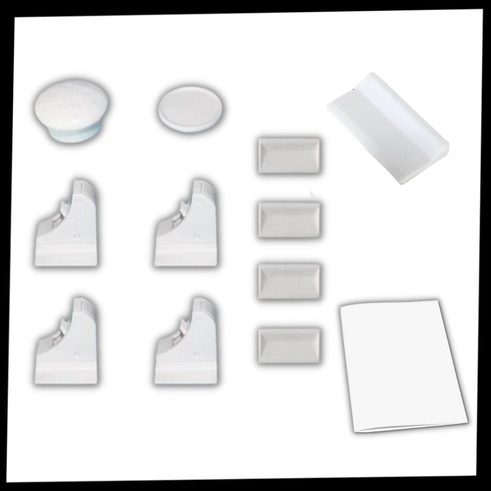 Pakke med 4 magnetiske skaplåser for barn - Ozerty