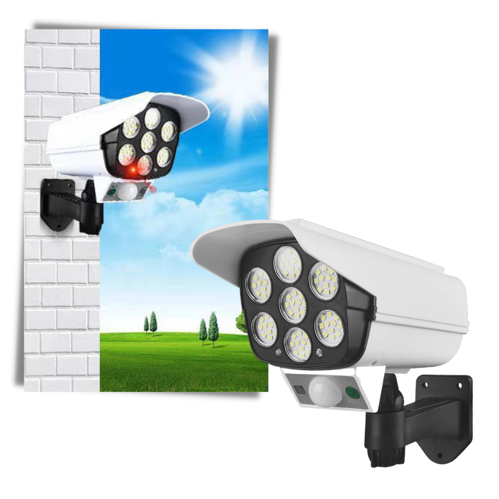 Solcelledrevet LED-lampe med bevegelsessensor - Ozerty
