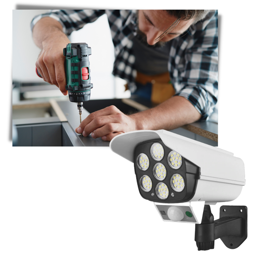 Solcelledrevet LED-lampe med bevegelsessensor - Ozerty