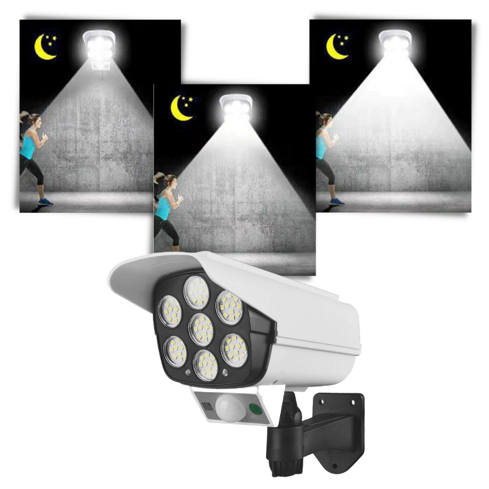 Solcelledrevet LED-lampe med bevegelsessensor - Ozerty