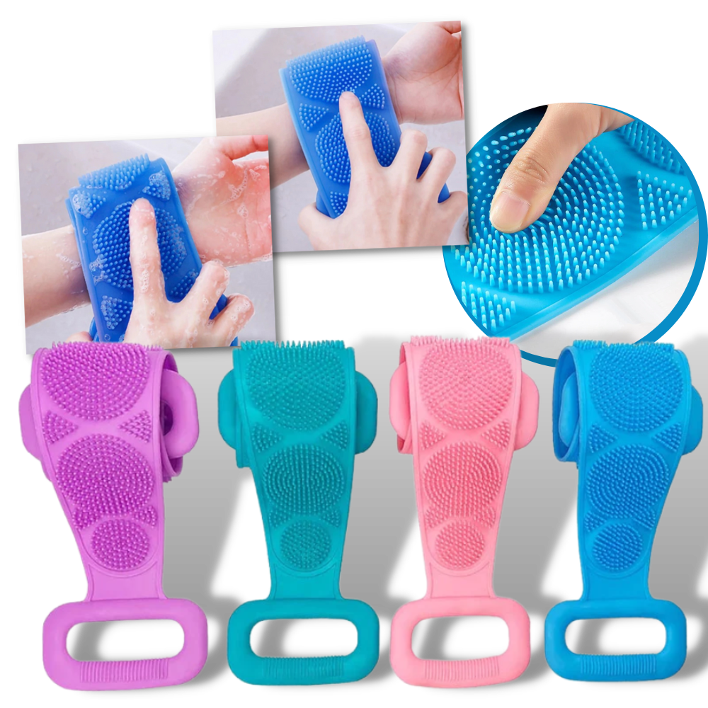 Eksfolierende kroppsskrubber med elastisk silikon - Ozerty
