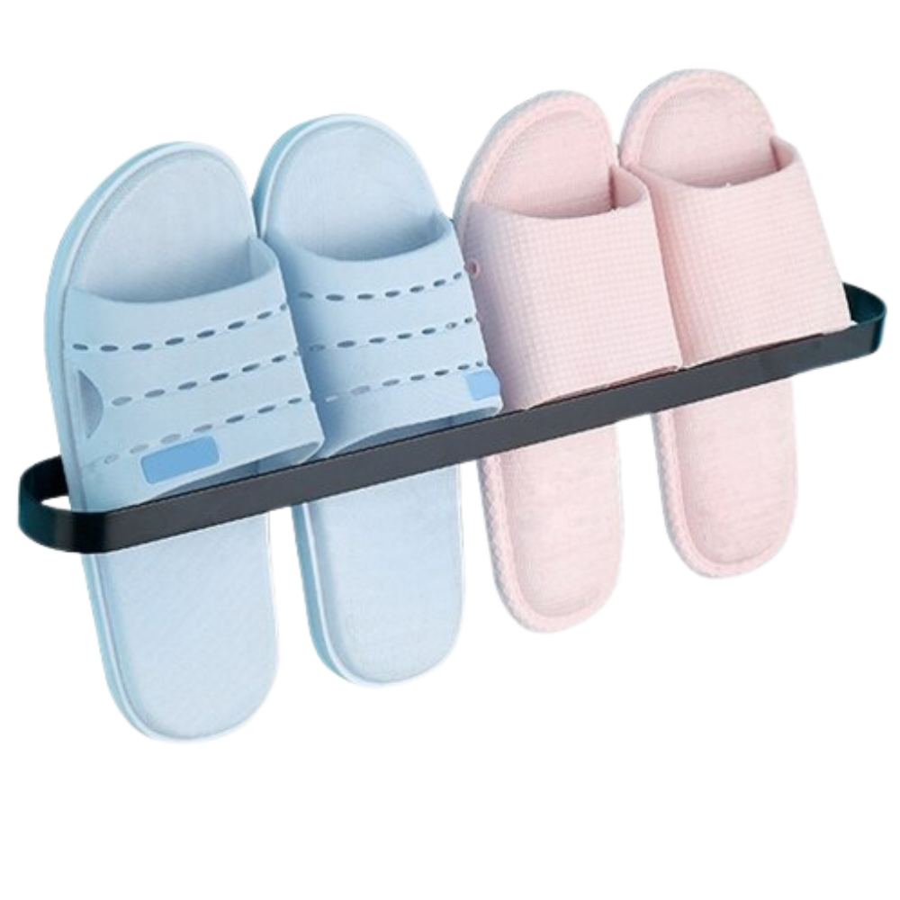 Veggmontert tøffelstativ i aluminium