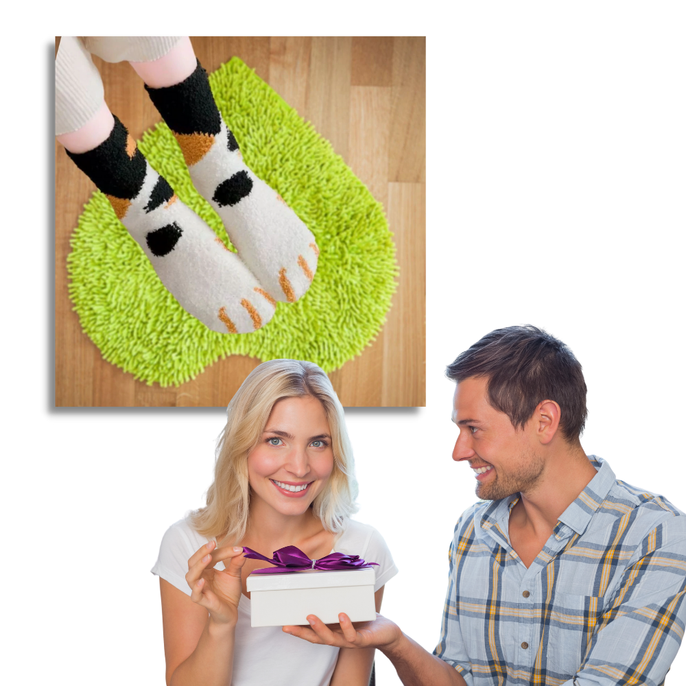 Vintersokker med kattepotedesign - Ozerty