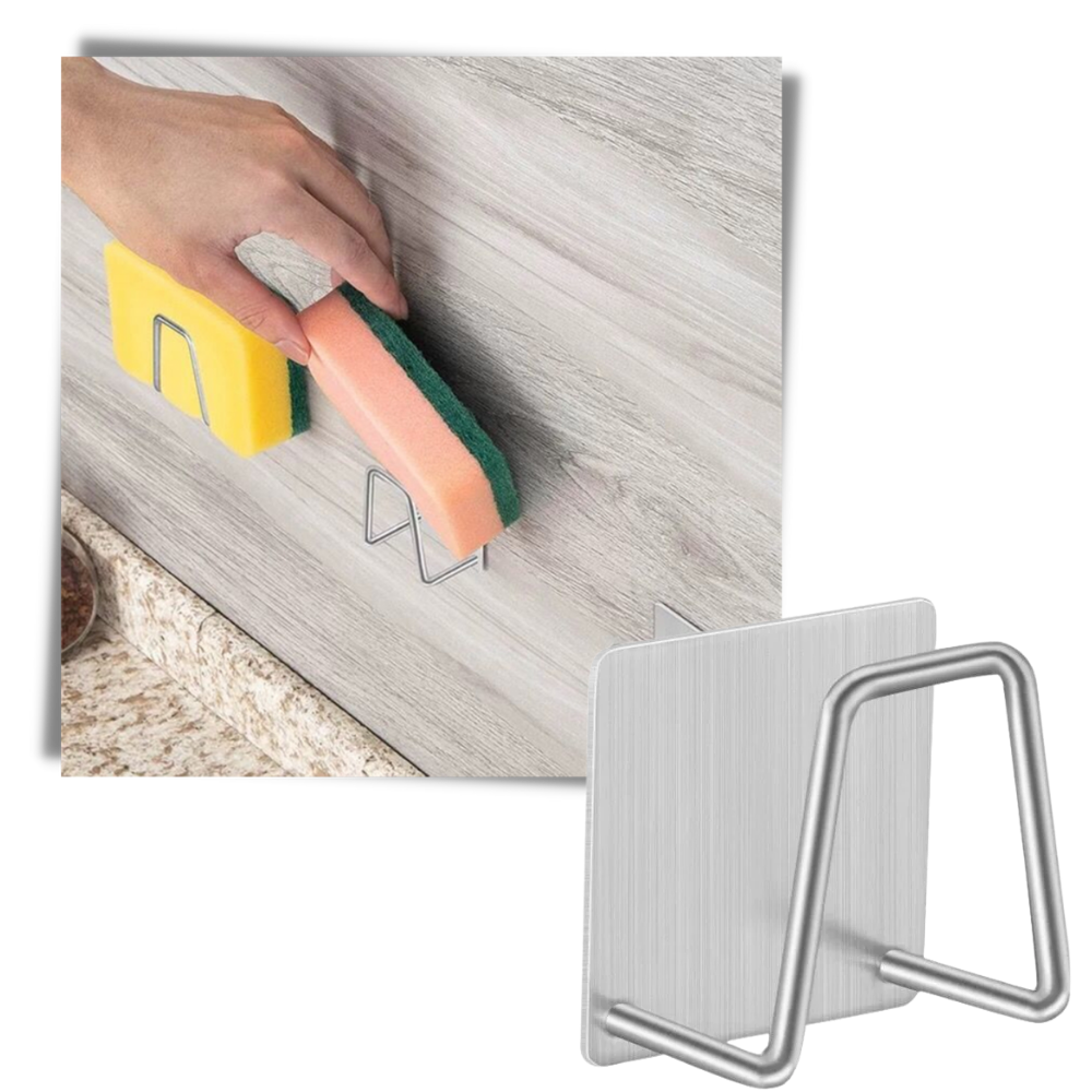 Pakke med 2 svampholdere i rustfritt stål - Ozerty