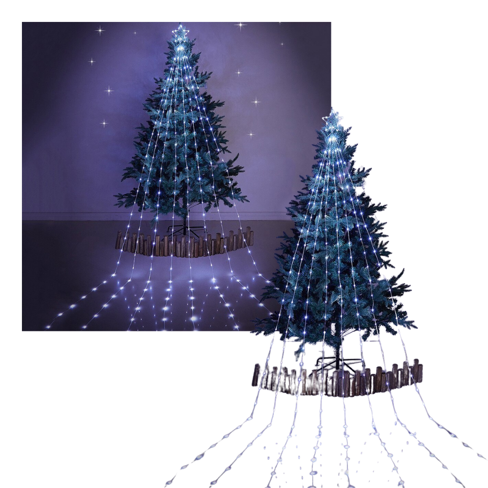 Juletrelys med fossefall design - Ozerty