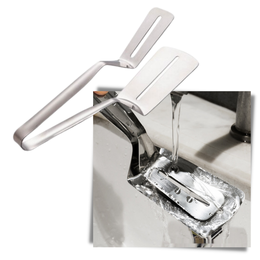 Stekespade og tang i rustfritt stål - Ozerty