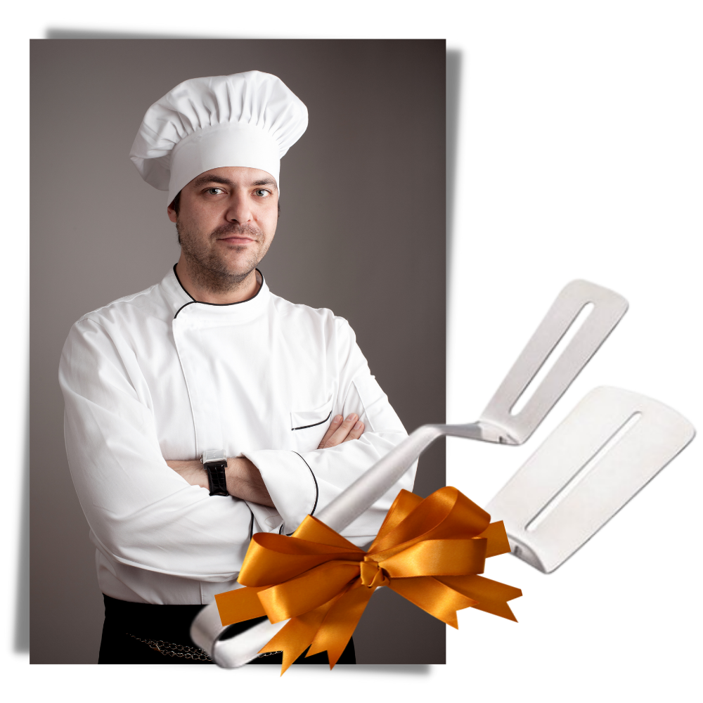 Stekespade og tang i rustfritt stål - Ozerty