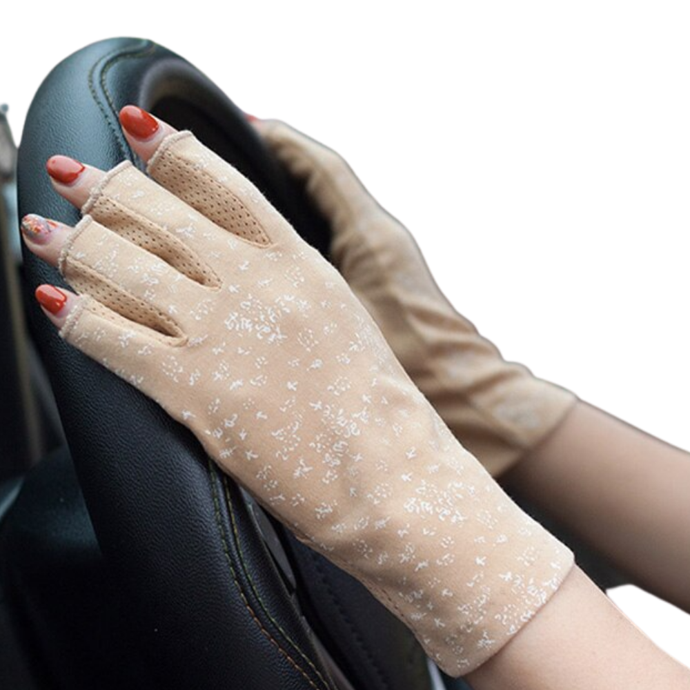 Stilige UV-beskyttende bomullshansker