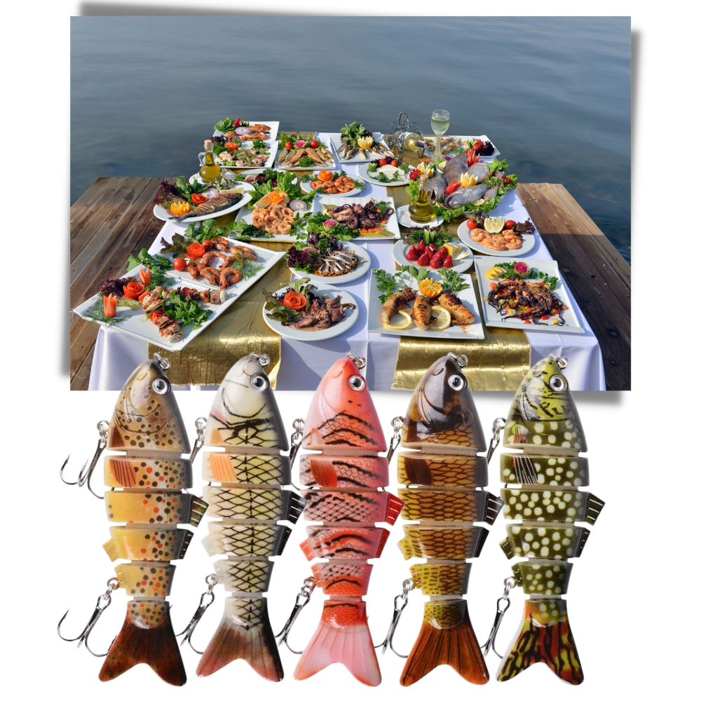 Sett med kunstig Wobbler fiskesluk - Ozerty