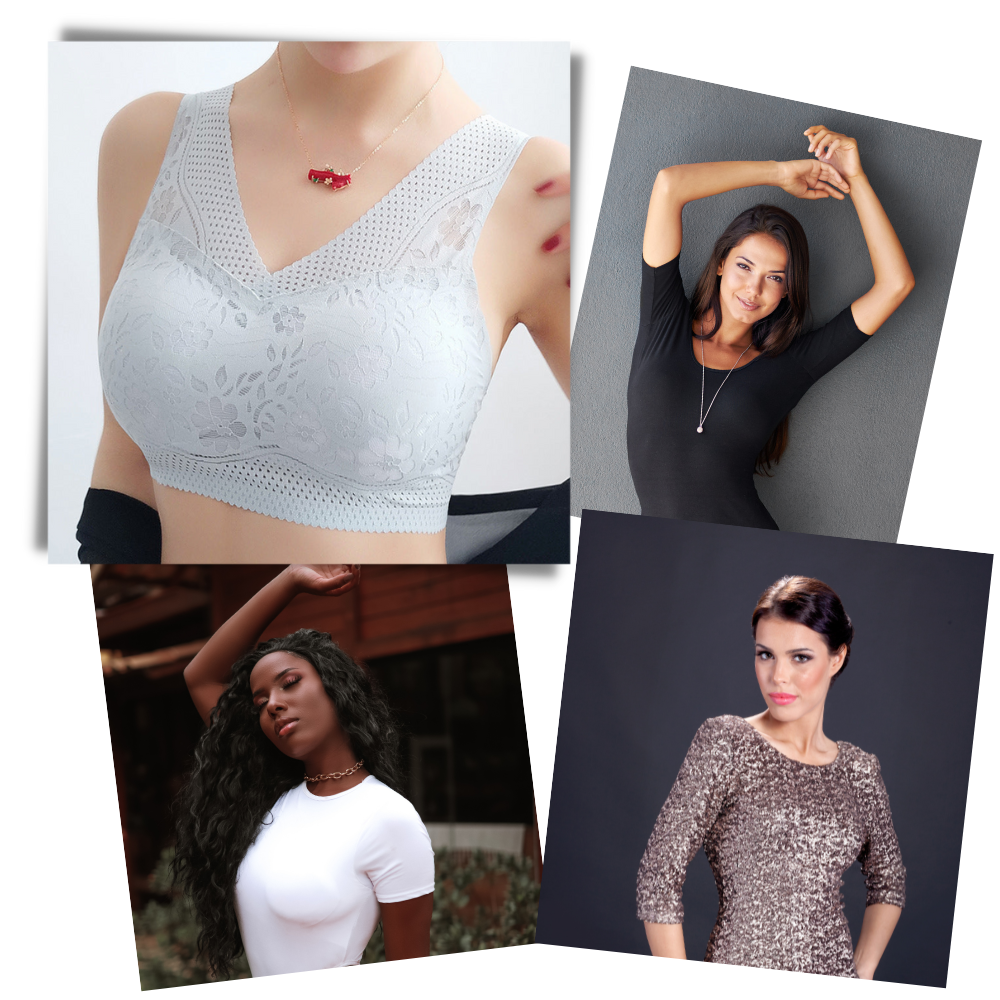 Sømløs pustende blonde BH - Ozerty