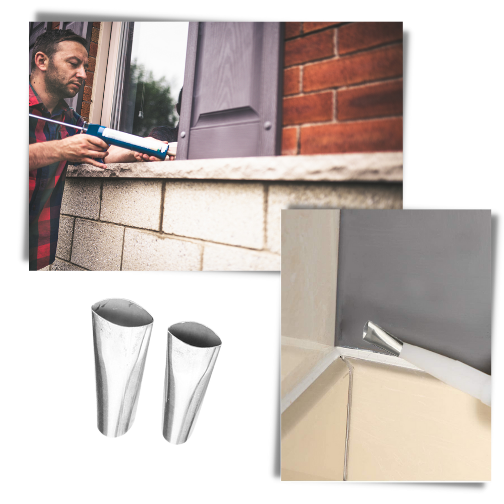 Sett med fugemunnstykker i rustfritt stål - Ozerty