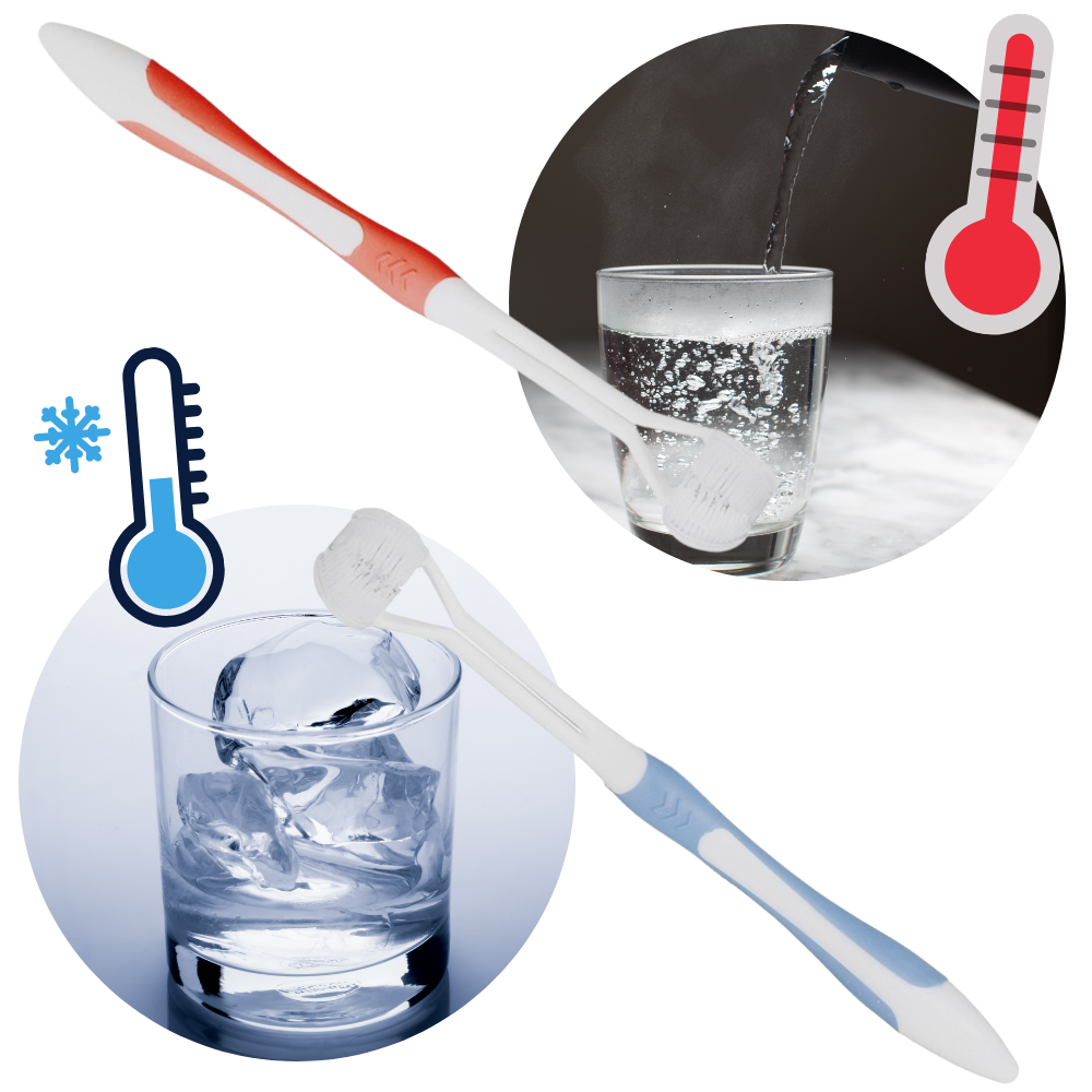 Tresidig tannbørste for voksne og barn - Ozerty