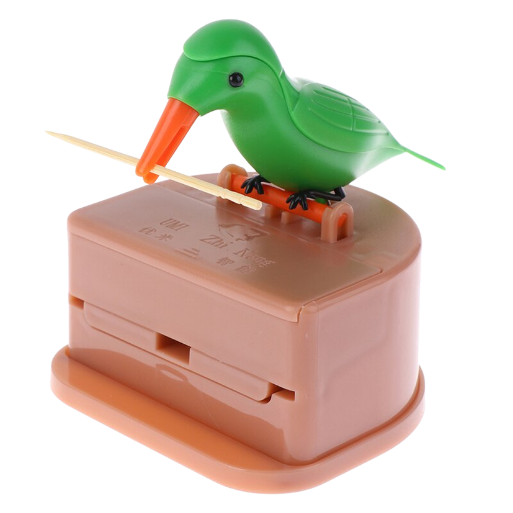 Dispenser box for toothpicks with bird design