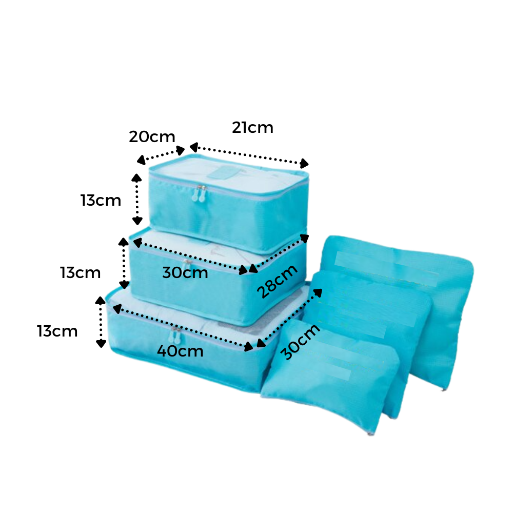 Sett med 6 små reisevesker til kofferten - Ozerty