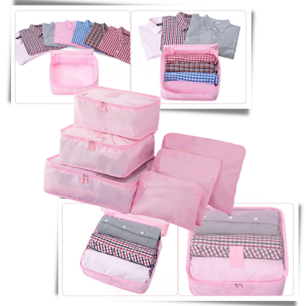 Sett med 6 små reisevesker til kofferten - Ozerty