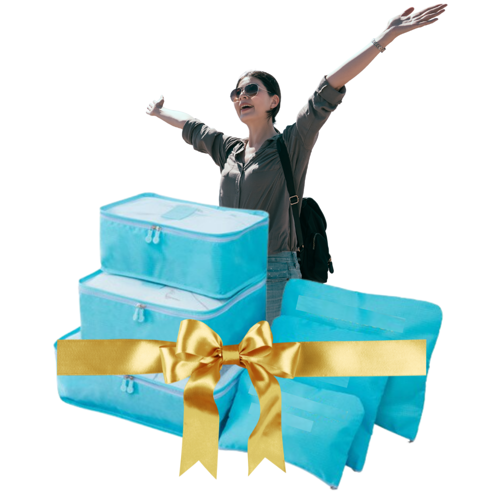 Sett med 6 små reisevesker til kofferten - Ozerty