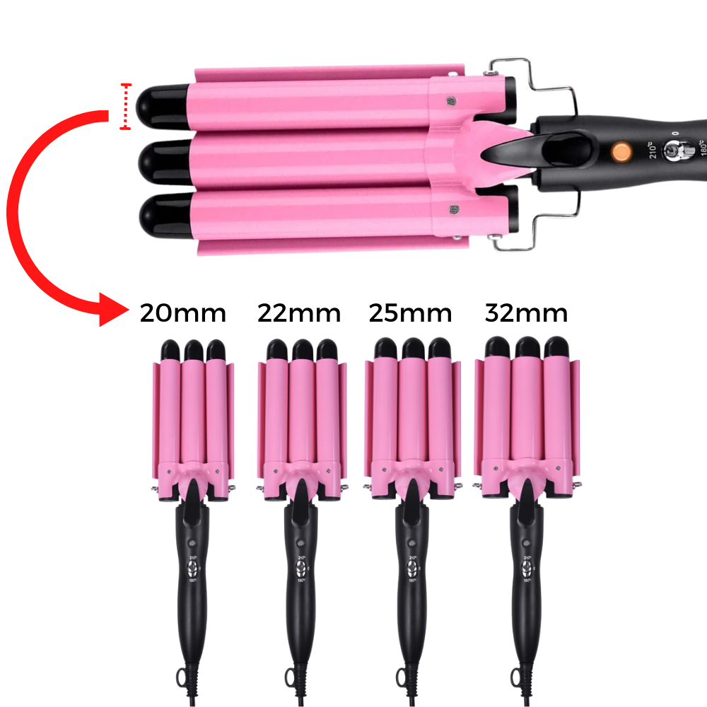 Triple Barrel Keramisk krølltang - Ozerty