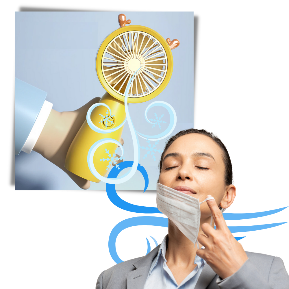 Mini USB-vifte med telefonholder - Ozerty