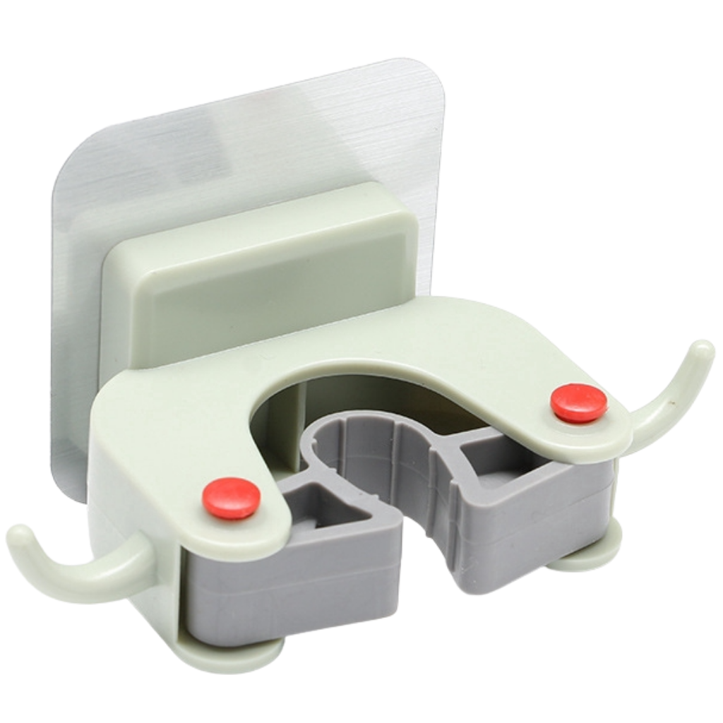 Wall-mounted broom holder