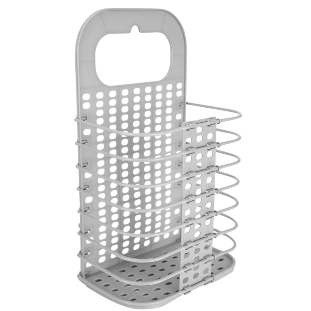 Sammenleggbar, veggmontert skittentøyskurv i plast - Ozerty