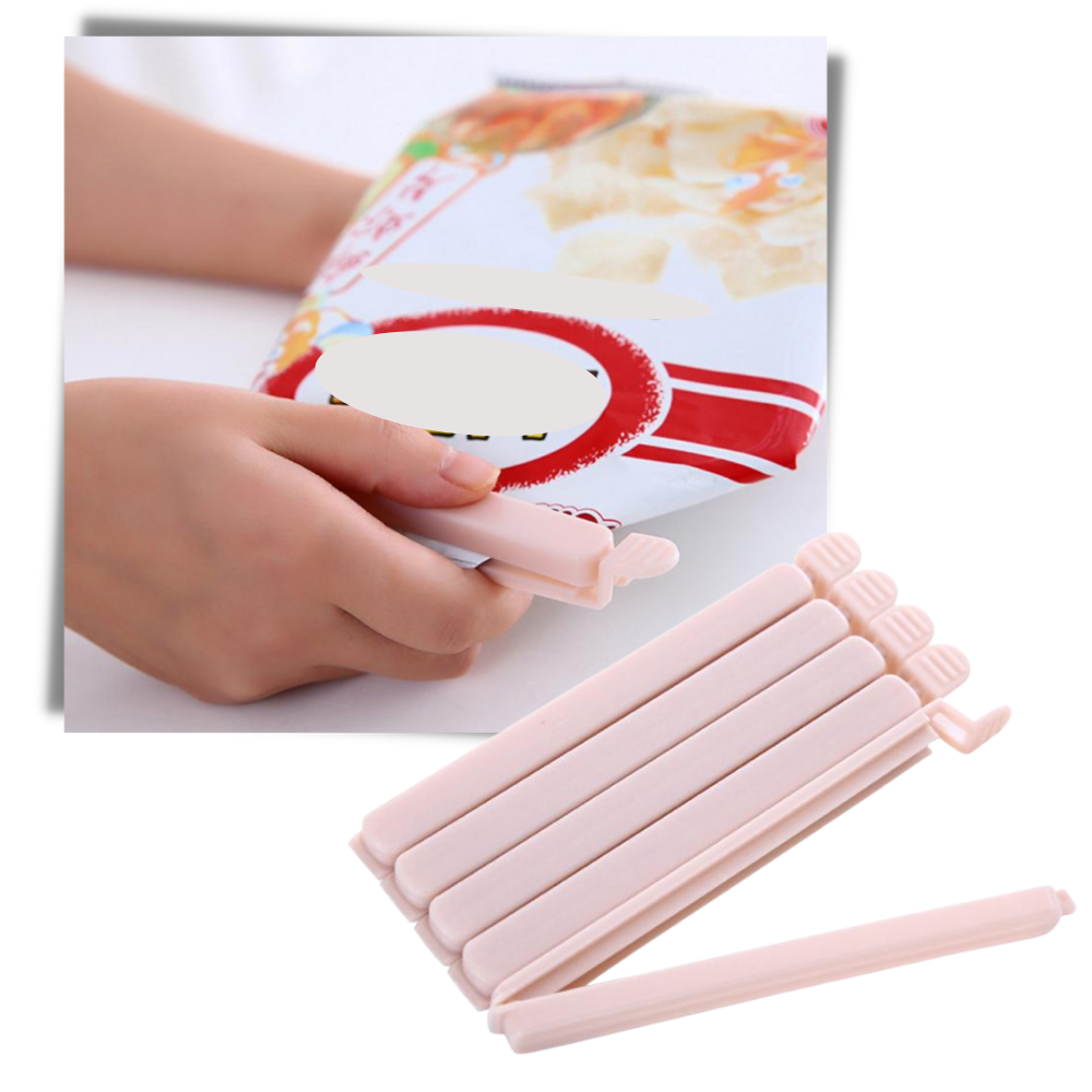 Pakke med 15 forseglingsklemmer til matpakken - Ozerty