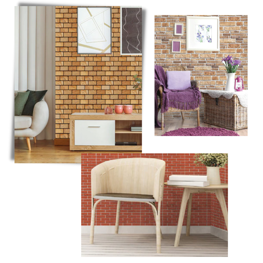 Peel and Stick 3D Foam Veggfliser - Ozerty