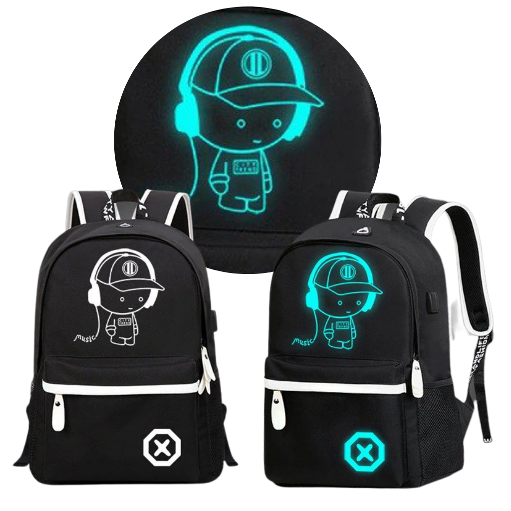 Lysende anime laptop ryggsekk - Ozerty