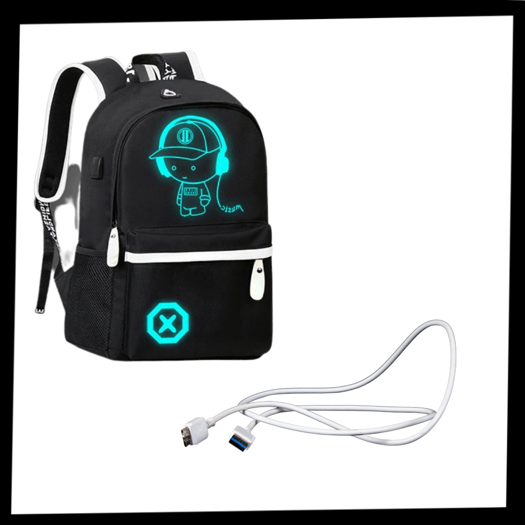 Lysende anime laptop ryggsekk - Ozerty