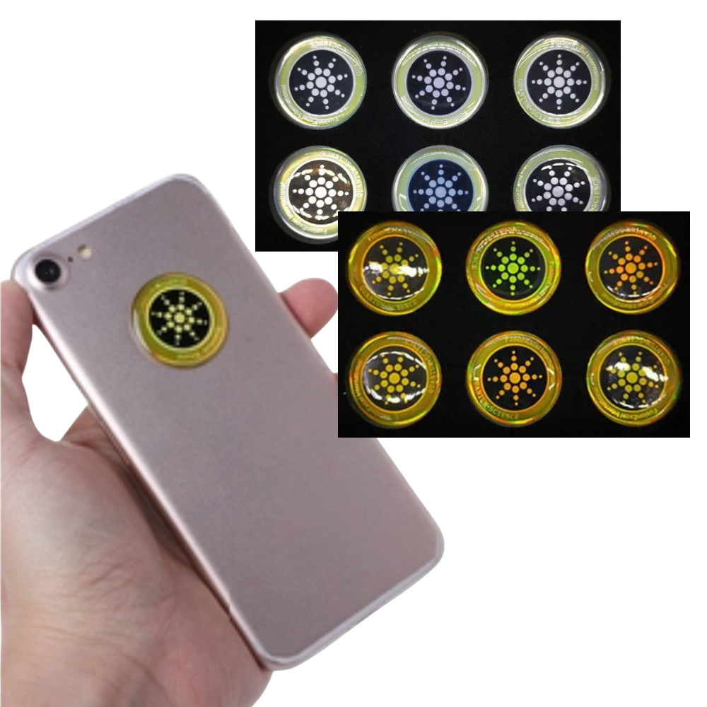 Pakke med 6 anti-stråling klistremerker - Ozerty