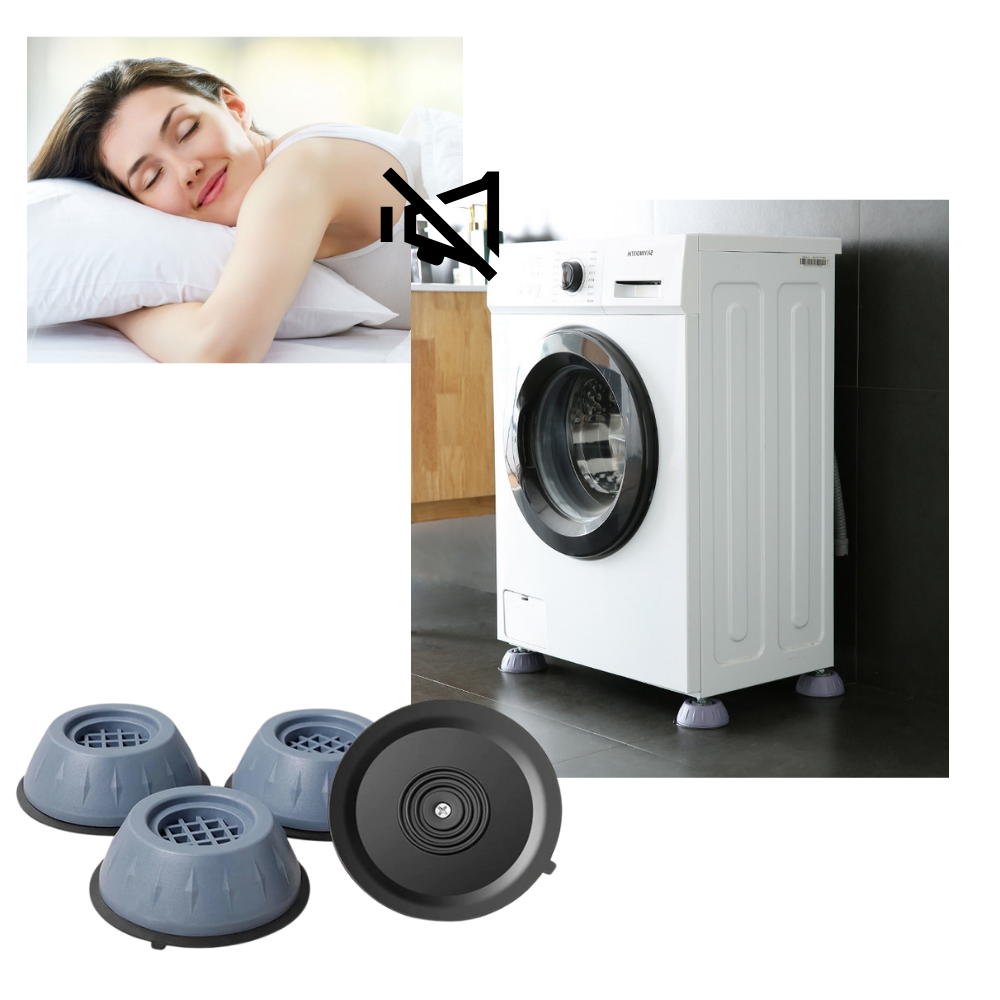 Pakke med 4 gummiføtter med antivibrasjon - Ozerty