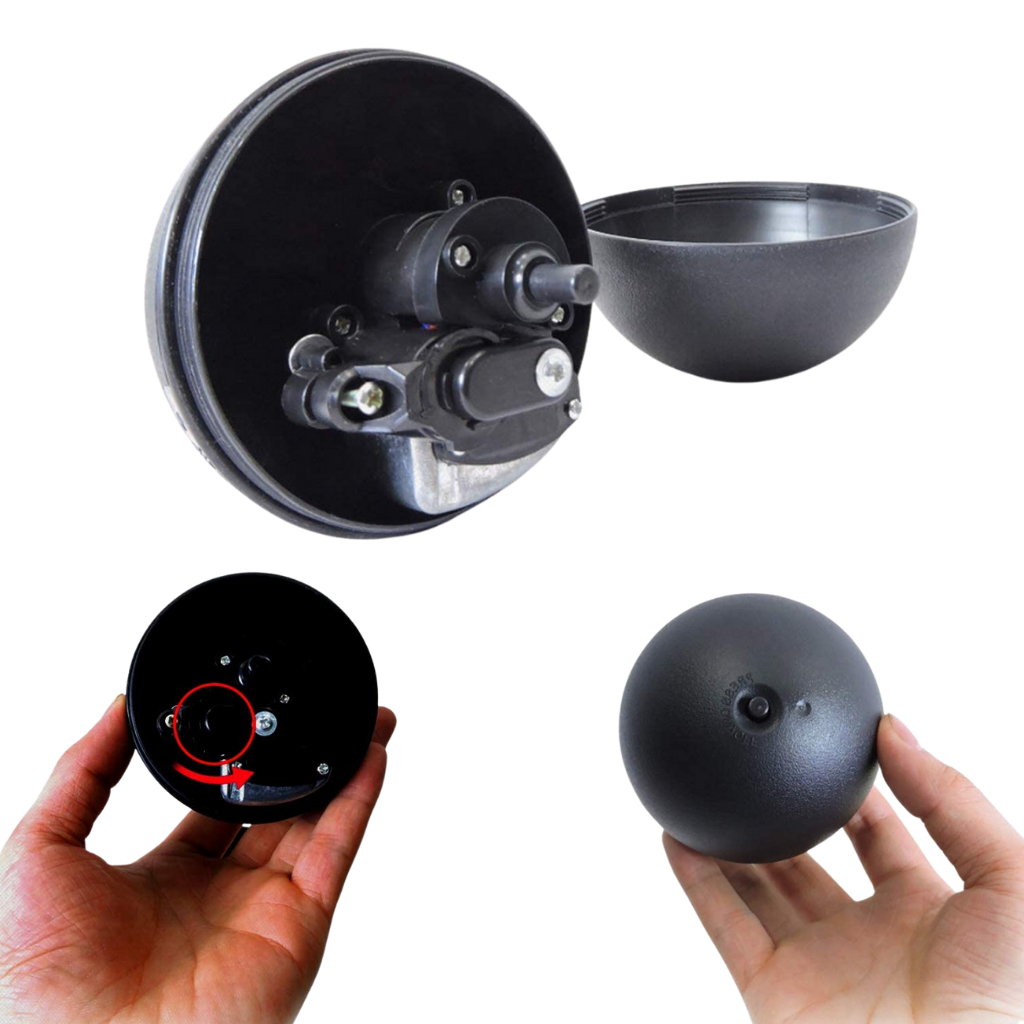 Automatisk rullende ball til hund, med utskiftbare trekk - Ozerty