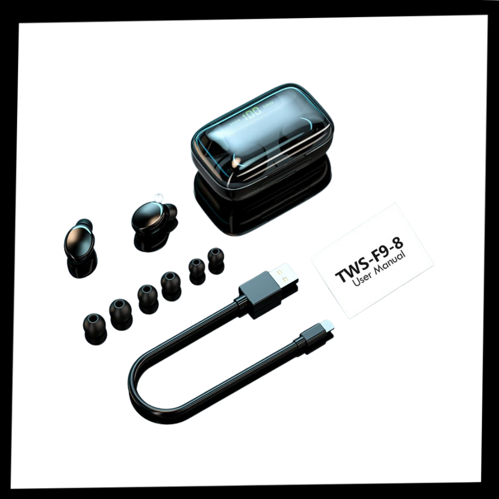 Bluetooth-øretelefoner med ladeboks - Ozerty