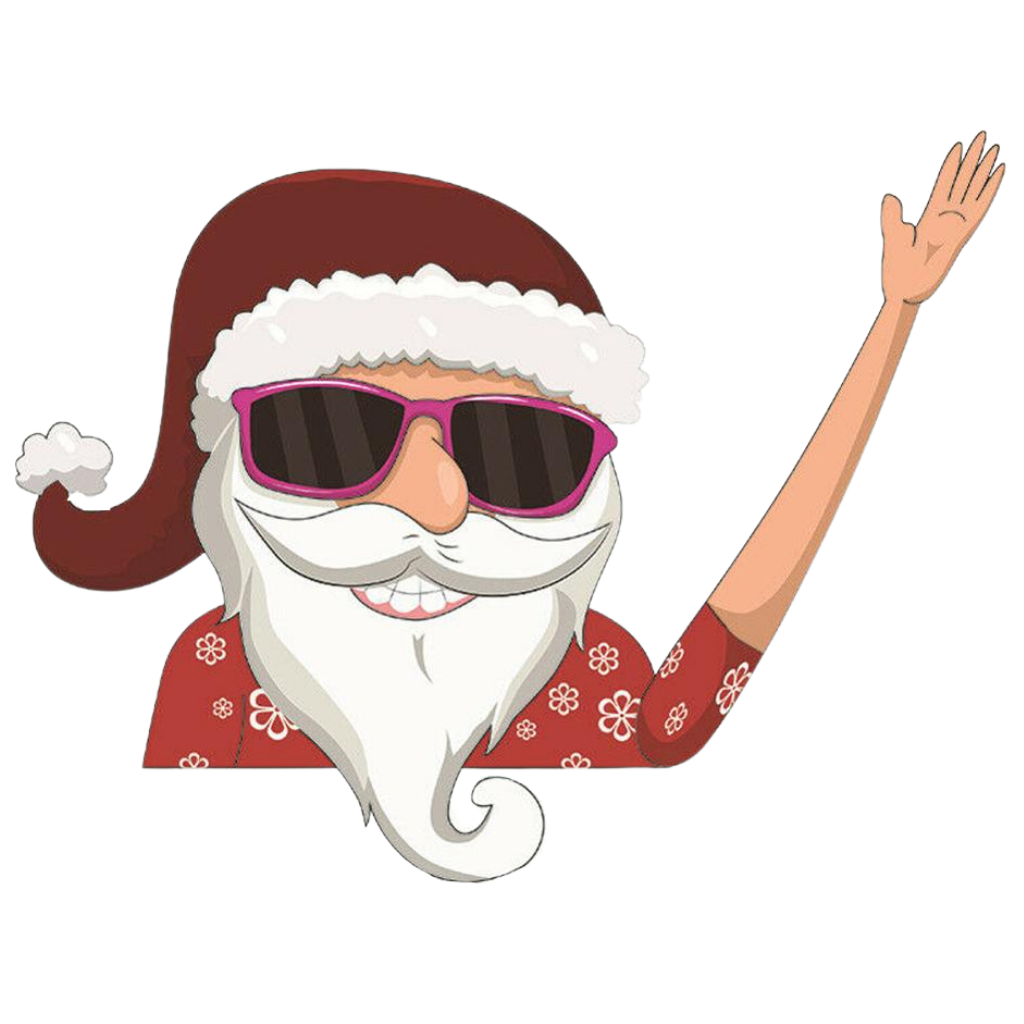 Windshield wiper stickers with a Christmas motif