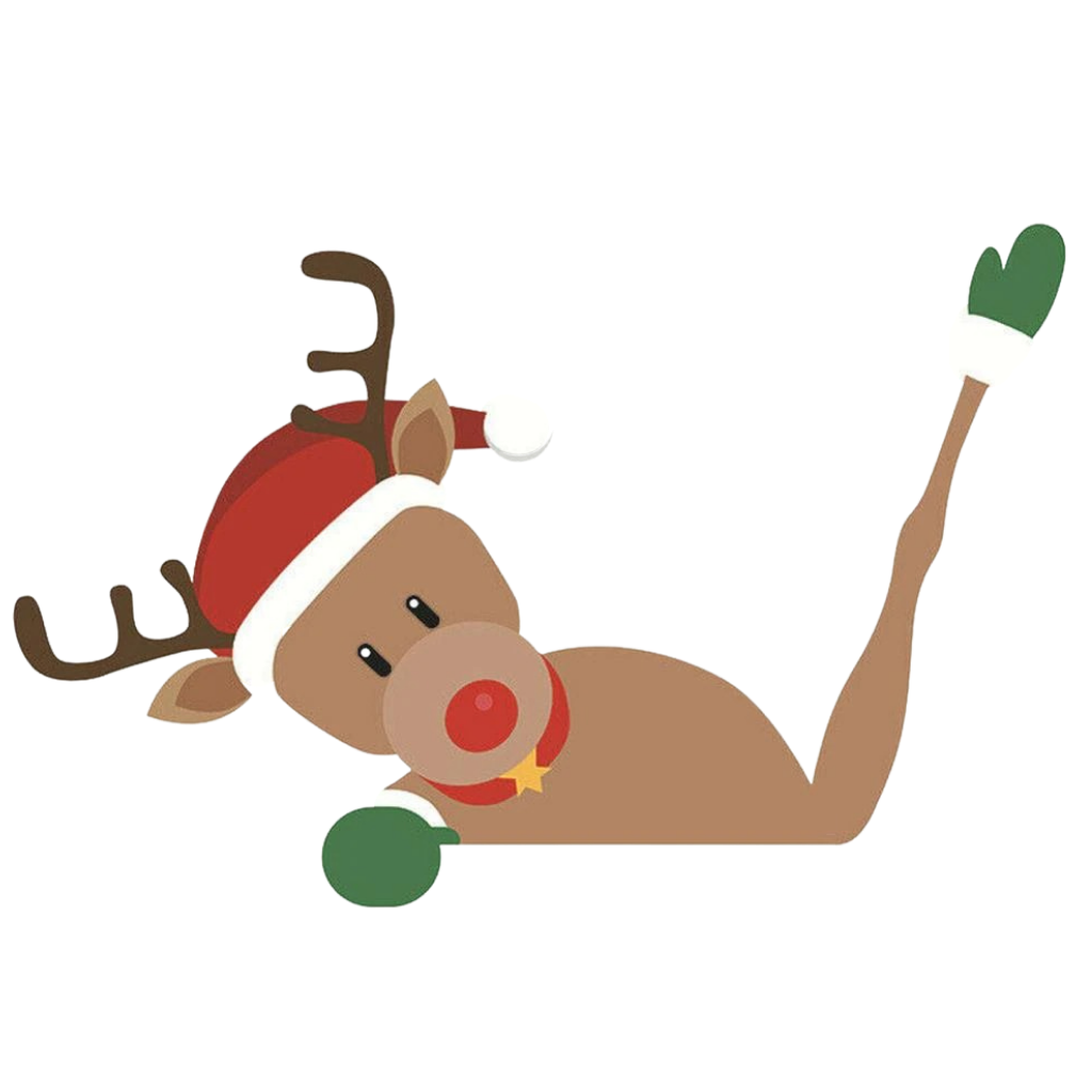 Windshield wiper stickers with a Christmas motif