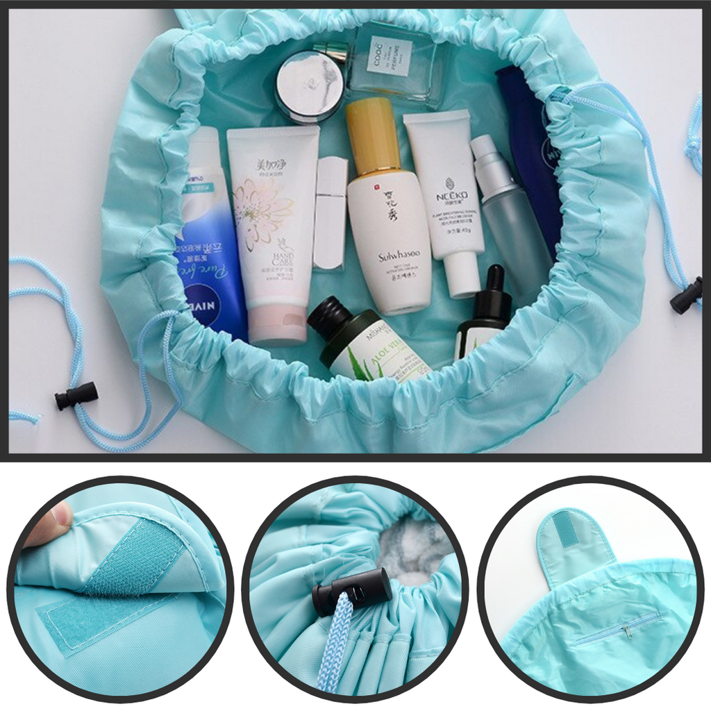 Sammenleggbar sminkeveske med snøring - Ozerty