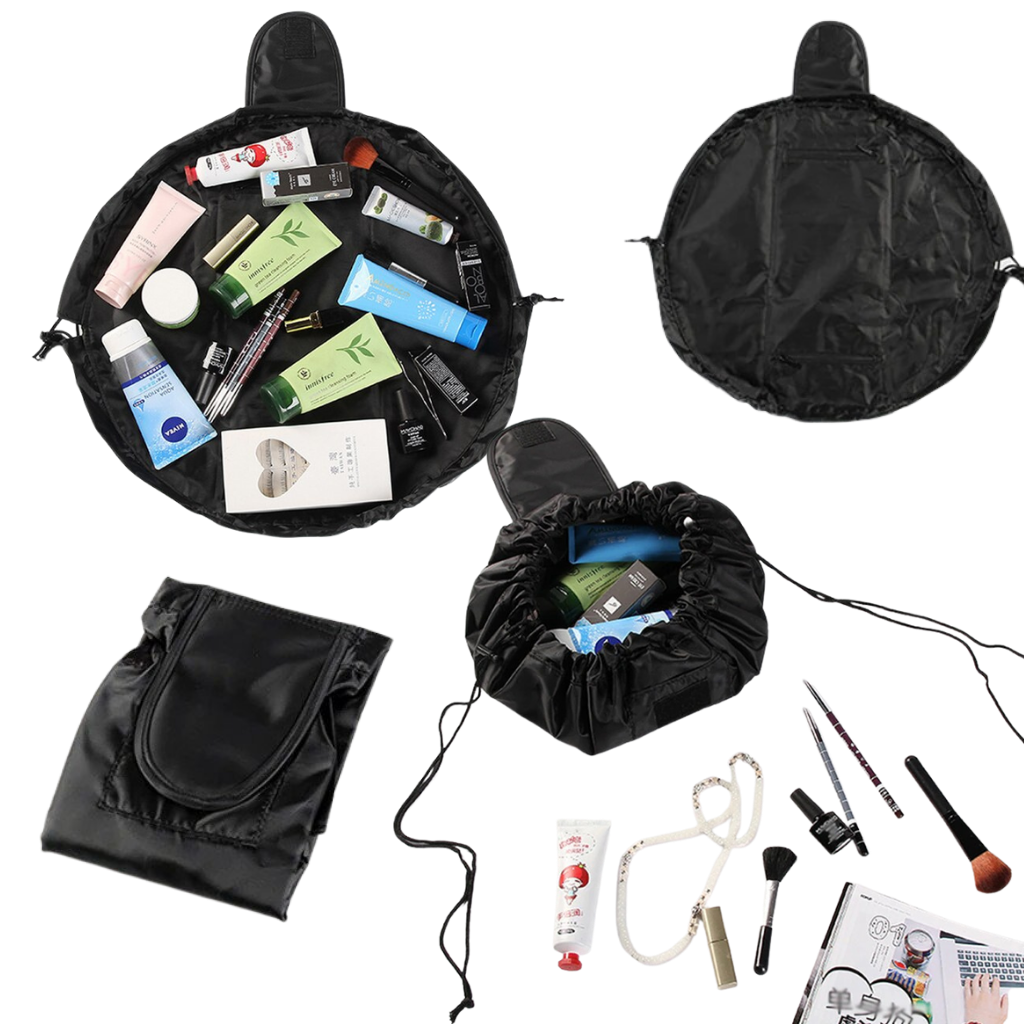 Sammenleggbar sminkeveske med snøring - Ozerty