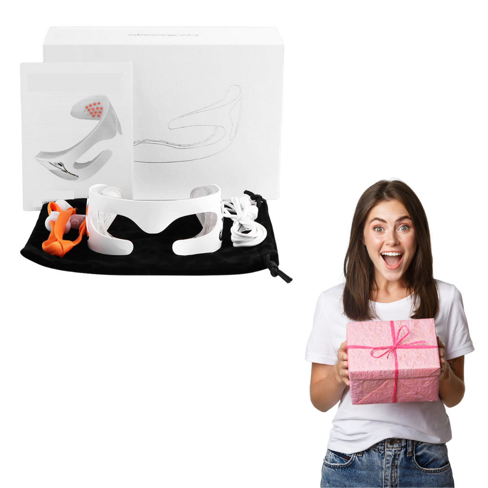 LED rynkefjernende masserende øyemaske - Ozerty