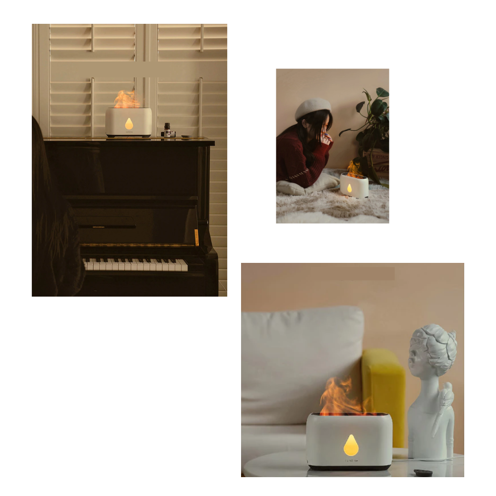 Luftfukter med flammeeffekt - Ozerty