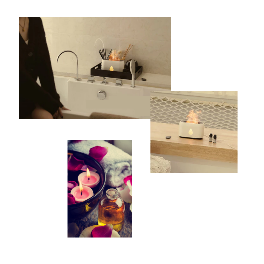 Luftfukter med flammeeffekt - Ozerty