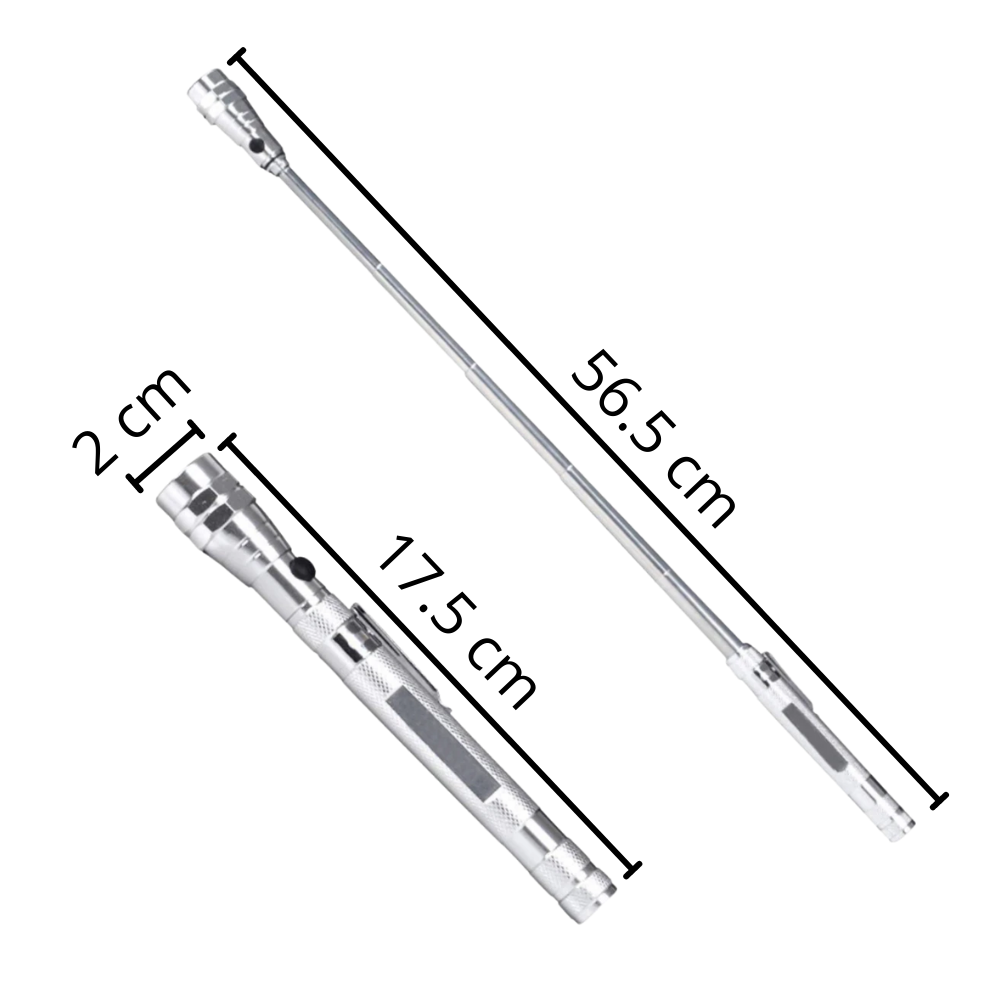 Teleskopisk magnetisk LED lommelykt  - Ozerty