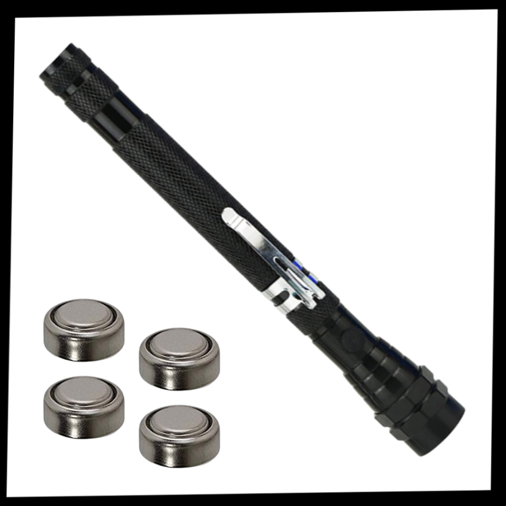 Teleskopisk magnetisk LED lommelykt  - Ozerty