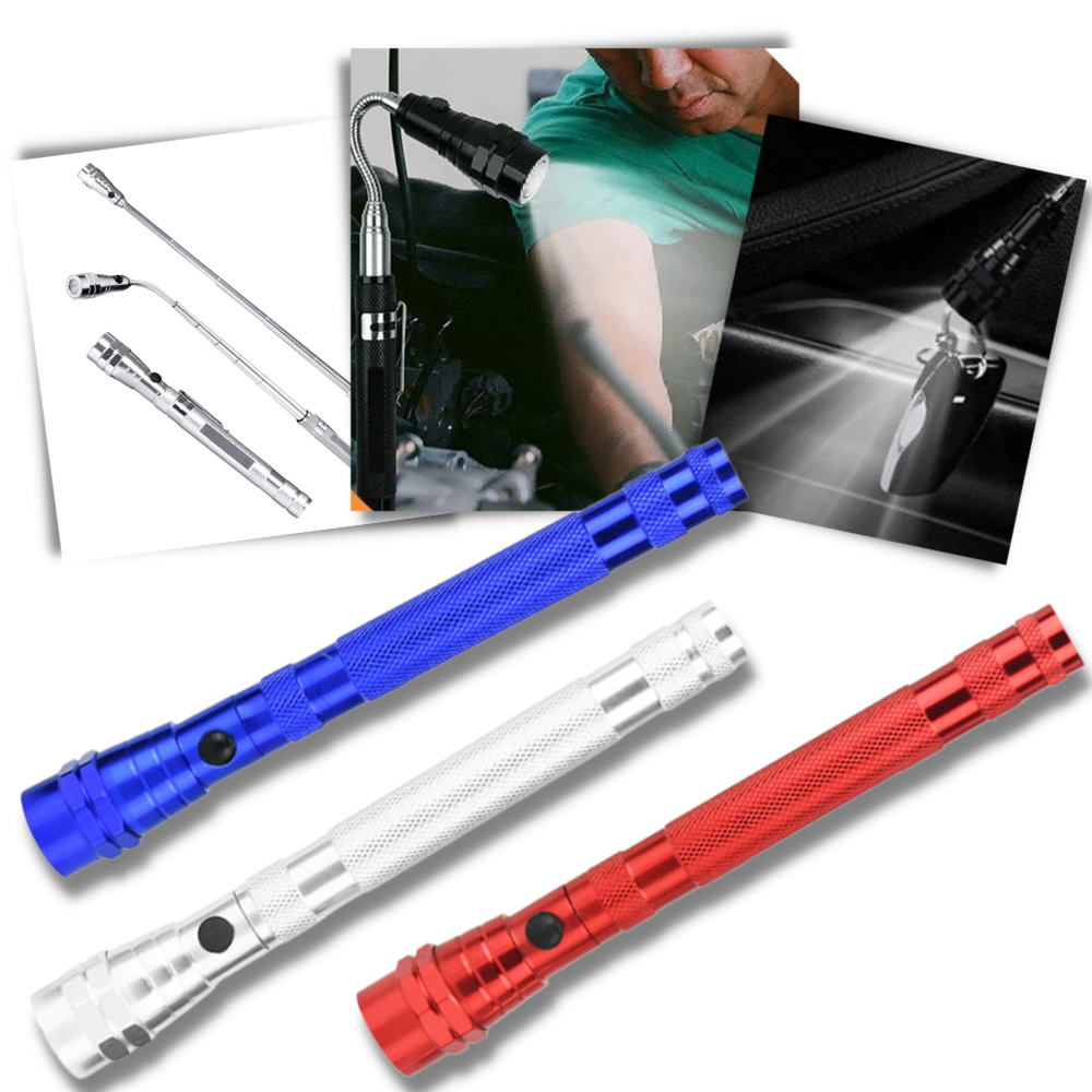 Teleskopisk magnetisk LED lommelykt  - Ozerty