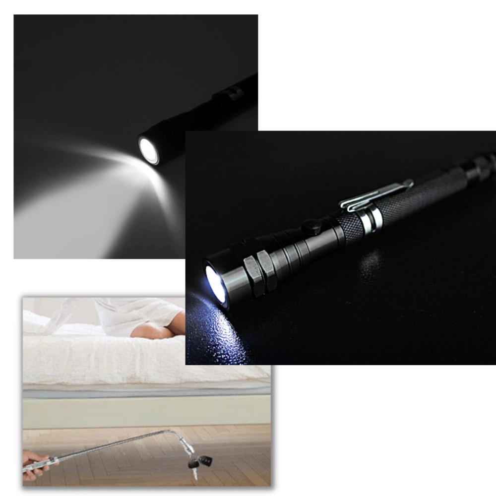 Teleskopisk magnetisk LED lommelykt  - Ozerty