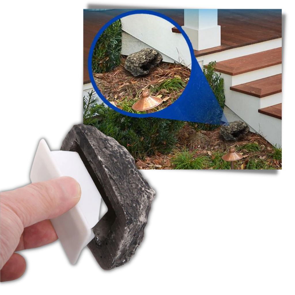 Falsk stein for å gjemme nøkler - Ozerty