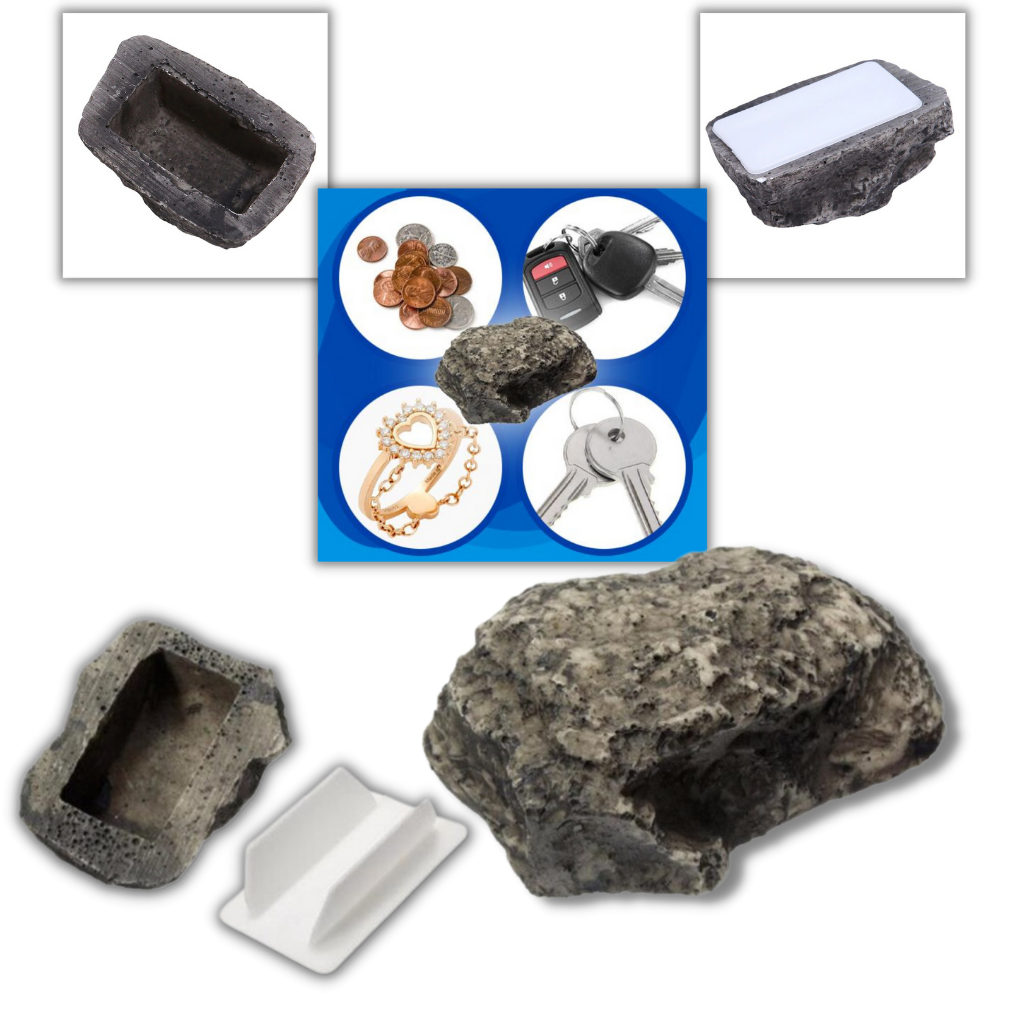 Falsk stein for å gjemme nøkler - Ozerty