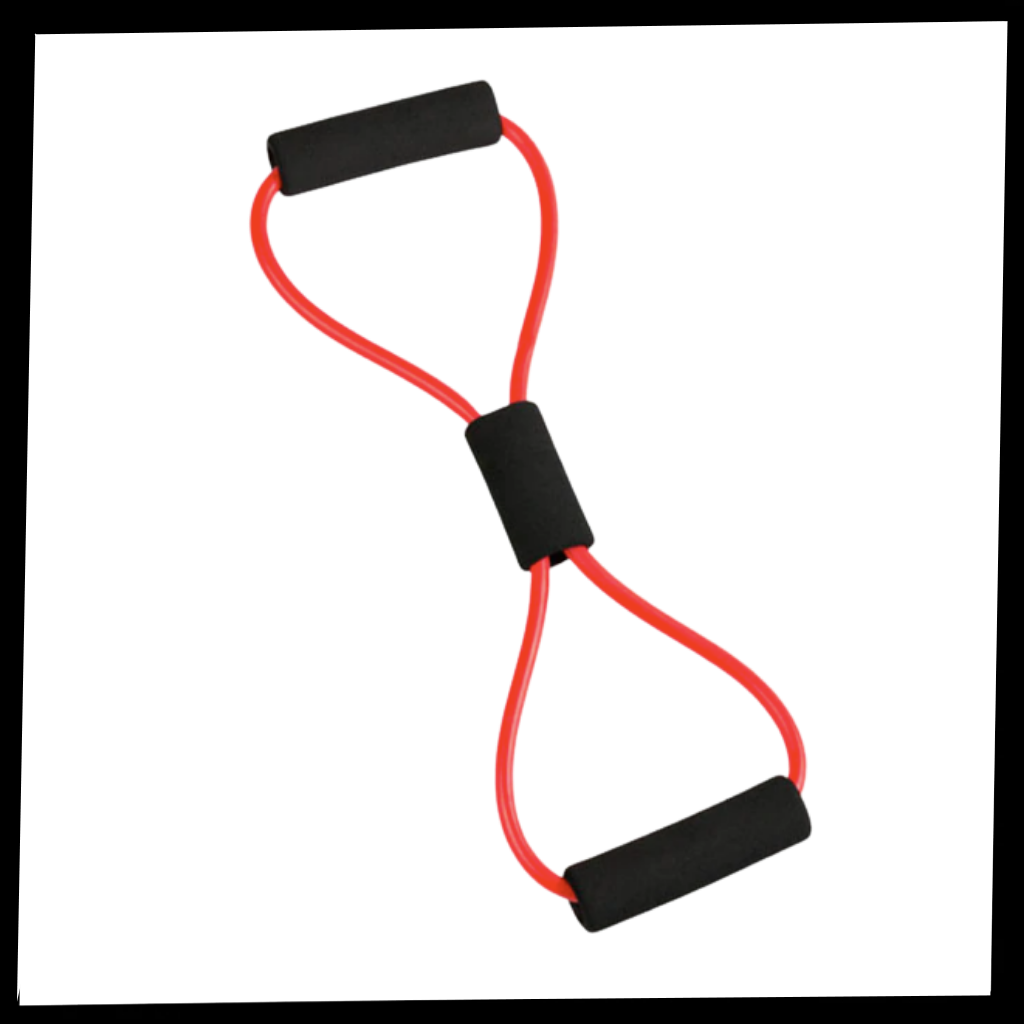 8-talls fitness motstandsbånd med håndtak - Ozerty