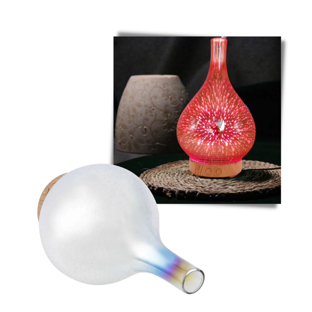 Vaseformet eterisk olje diffuser med fyrverkeri mønster - Ozerty