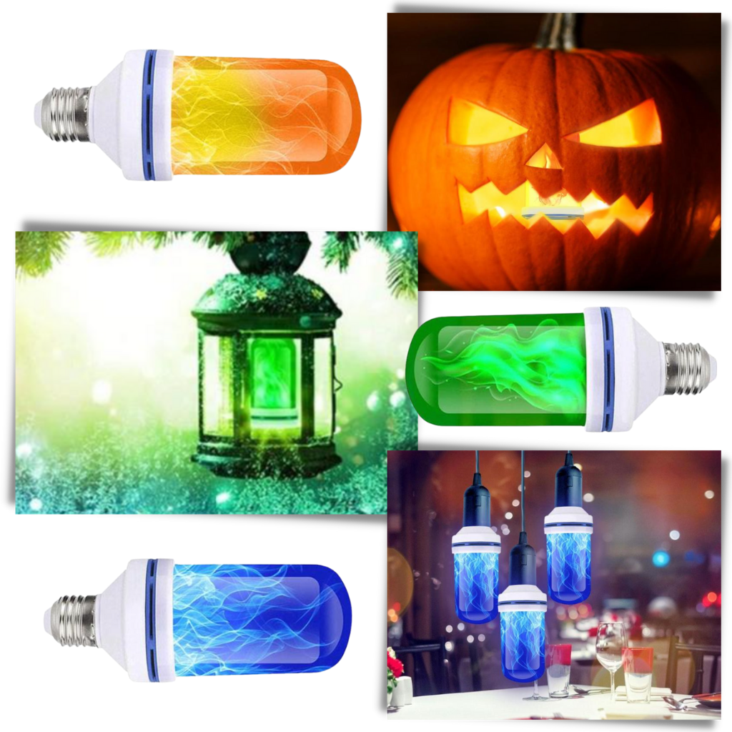 Flimrende LED-flammelampe - Ozerty